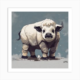 Lone Buffalo Art Print