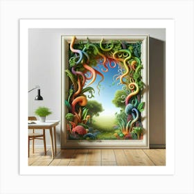 Octopus Door Art Print