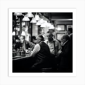 Men At The Bar 1 Art Print