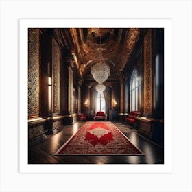 Room With A Red Carpet Art Print