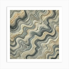 Wavy Marble Wall Art Art Print