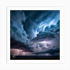 Lightning In The Sky Art Print