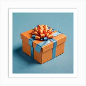 Orange Gift Box 2 Art Print