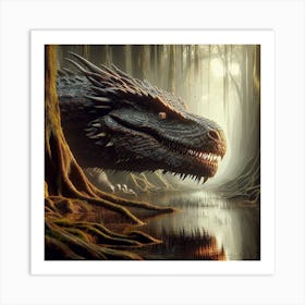 Dragon In The Forest Art Print