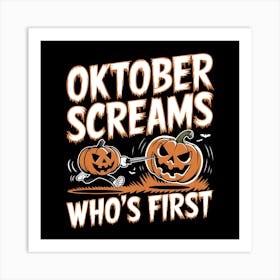 Halloween Oktober Screams Art Print