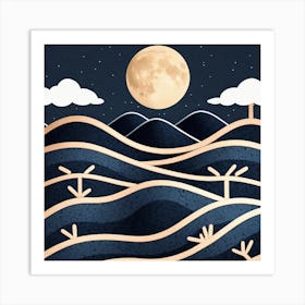 Moon In The Sky 1 Art Print