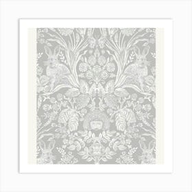 Grey And White Wallpaper Art Print