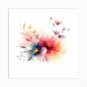 Watercolor Flowers 28 Art Print