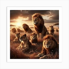 Lions Art Print