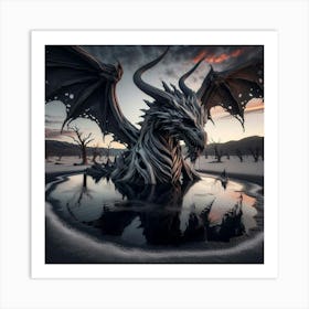 Dragon In The Desert Art Print