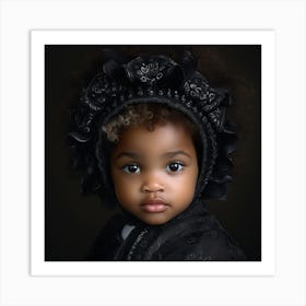 Portrait Of A Black Child 1 Art Print