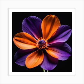 Purple Dahlia Flower 3 Art Print