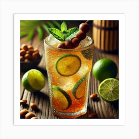 A Beautifully Presented Tamarind Lime Cooler, Serv Art Print