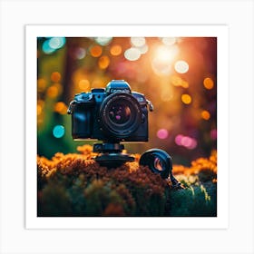 Camera In The Forest Art Print