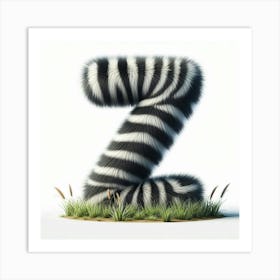 Funny Alpabet - Z (Zebra) Art Print