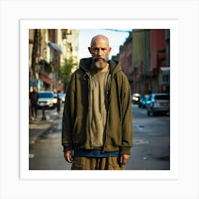 Homeless Man In New York City 1 Art Print