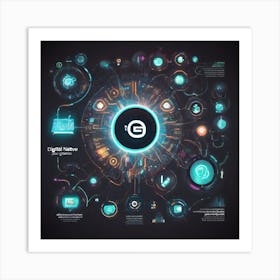 Digital World Infographic Art Print