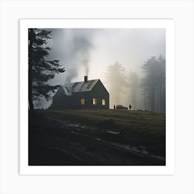 Cabin In The Woods Art Print