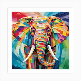 Colorful Elephant Art Print