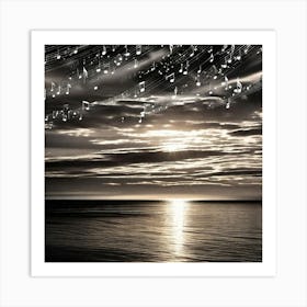 Music Notes In The Sky 14 Art Print