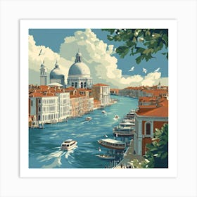 Grand Canal In Venice Art Art Print