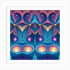 Psychedelic Flower Of Peace Art Print