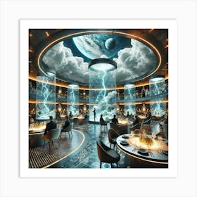 A Luxurious Science Fiction Restaurant Named The Art Print