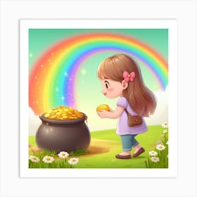 I found a gold pot at the end of the rainbow Art Print