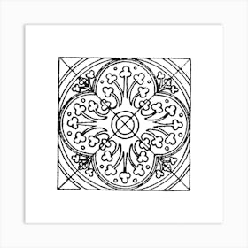 Sketched Boho Tile Art 1 Art Print