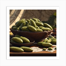 Green Beans In A Bowl 1 Art Print