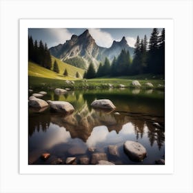 Reflection In A Lake Art Print