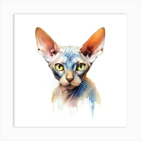 Sphynx Standard Cat Portrait Art Print