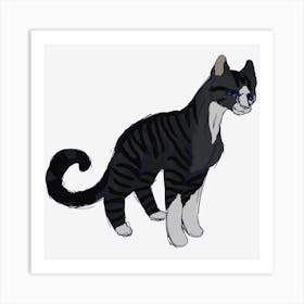 Black And White Cat Art Print