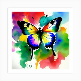 Butterfly Watercolor Painting 2 Art Print