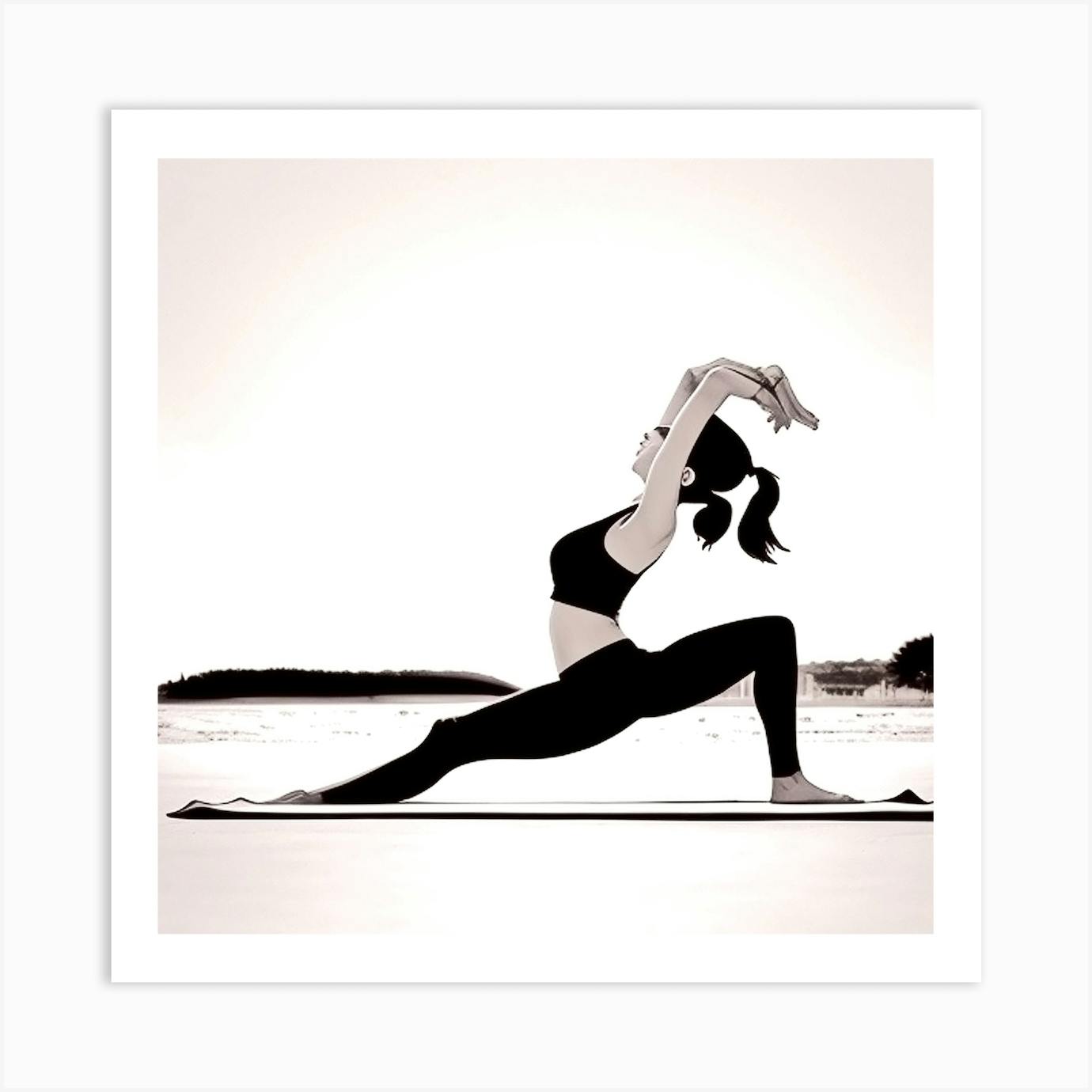 Art Print. Graphikasana, Balance Pose dedicated to Sage Goraksha (Gora –  GRAPHIKASANA