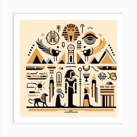 Egypt Pyramids Nature Desert Art Print