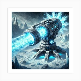 A Futuristic Sci Fi Depiction Of The Glacial Storm Art Print