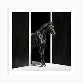 Horse In The Doorway Art Print