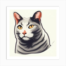 Cat Portrait Art Print