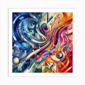 Abstract Colorful Abstract Painting Art Print