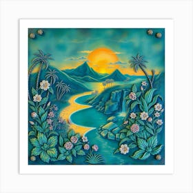 Hawaiian Sunset 7 Art Print