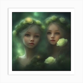 Two Fairy Girls Art Print