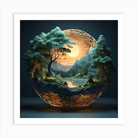 Landscape In A Ball Art Print