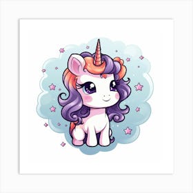 Cute Unicorn 552 Art Print