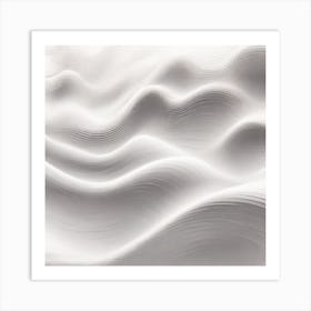 White wave, Abstract Art Print