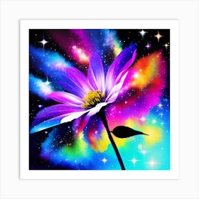 Galaxy Flower 4 Art Print