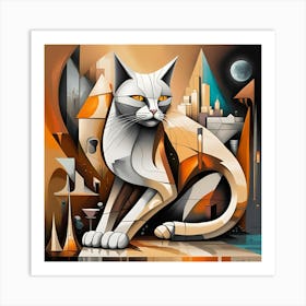 Cat In The City 1 Art Print