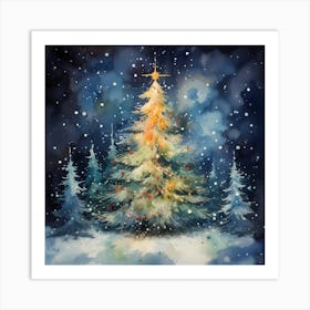 Yuletide Brushed Whimsy Art Print