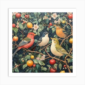 Birds In A Tree Art 13 Art Print