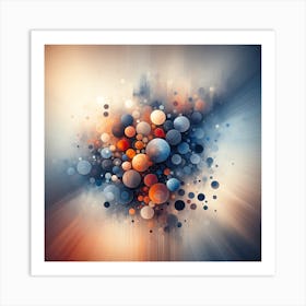 Abstract Circles and Blurriness Art Print